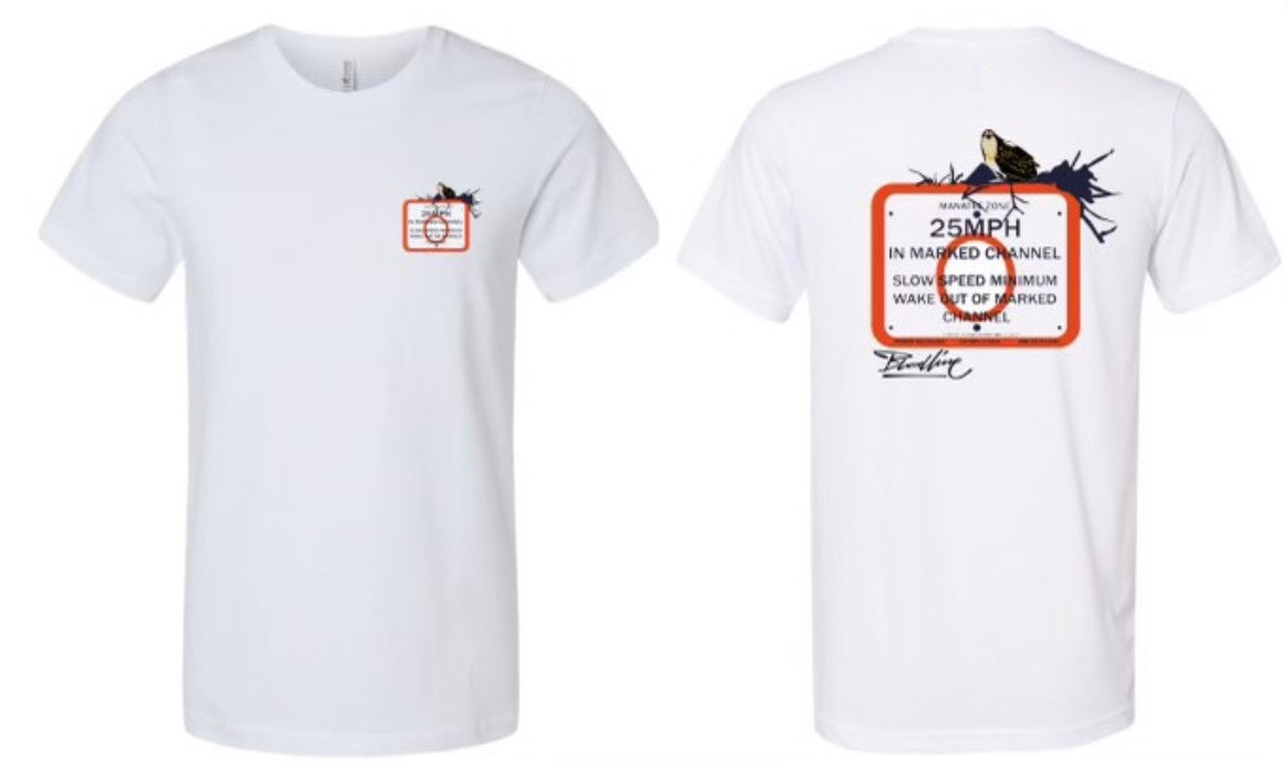 White "No Wake" Short Sleeve T-Shirt