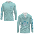 Sea Foam Green "PELLICAN" hooded long sleeve Dri-fit. (SPF50)